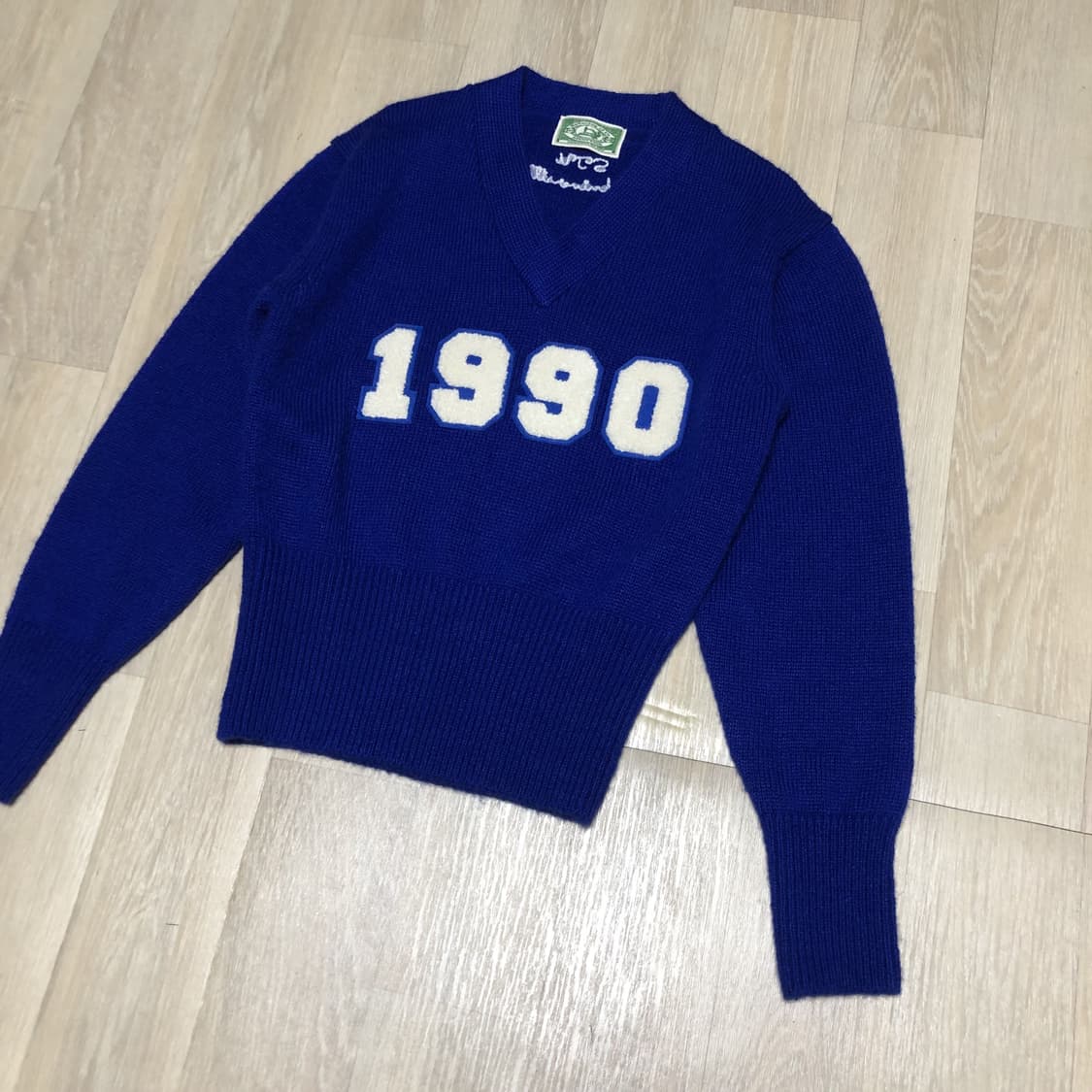 (우먼스 M) STU 우먼스 1990 V넥 니트 블루 상품이미지2