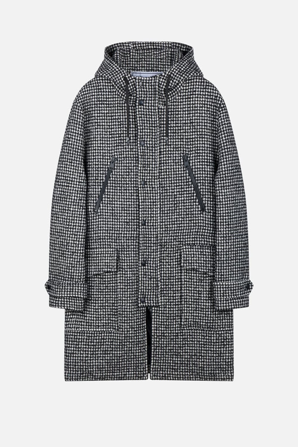 Ami 아미 하운드투스 체크 후드 코트 상품이미지1