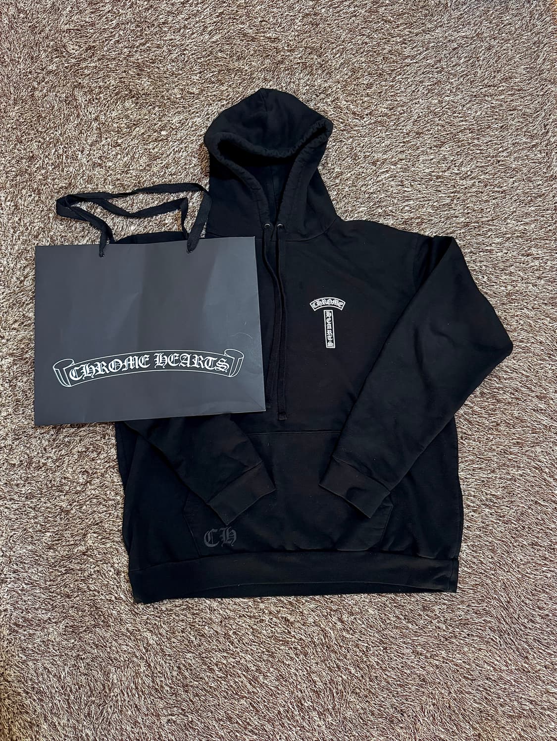 크롬하츠 USA 스크립트 후드티 상품이미지1