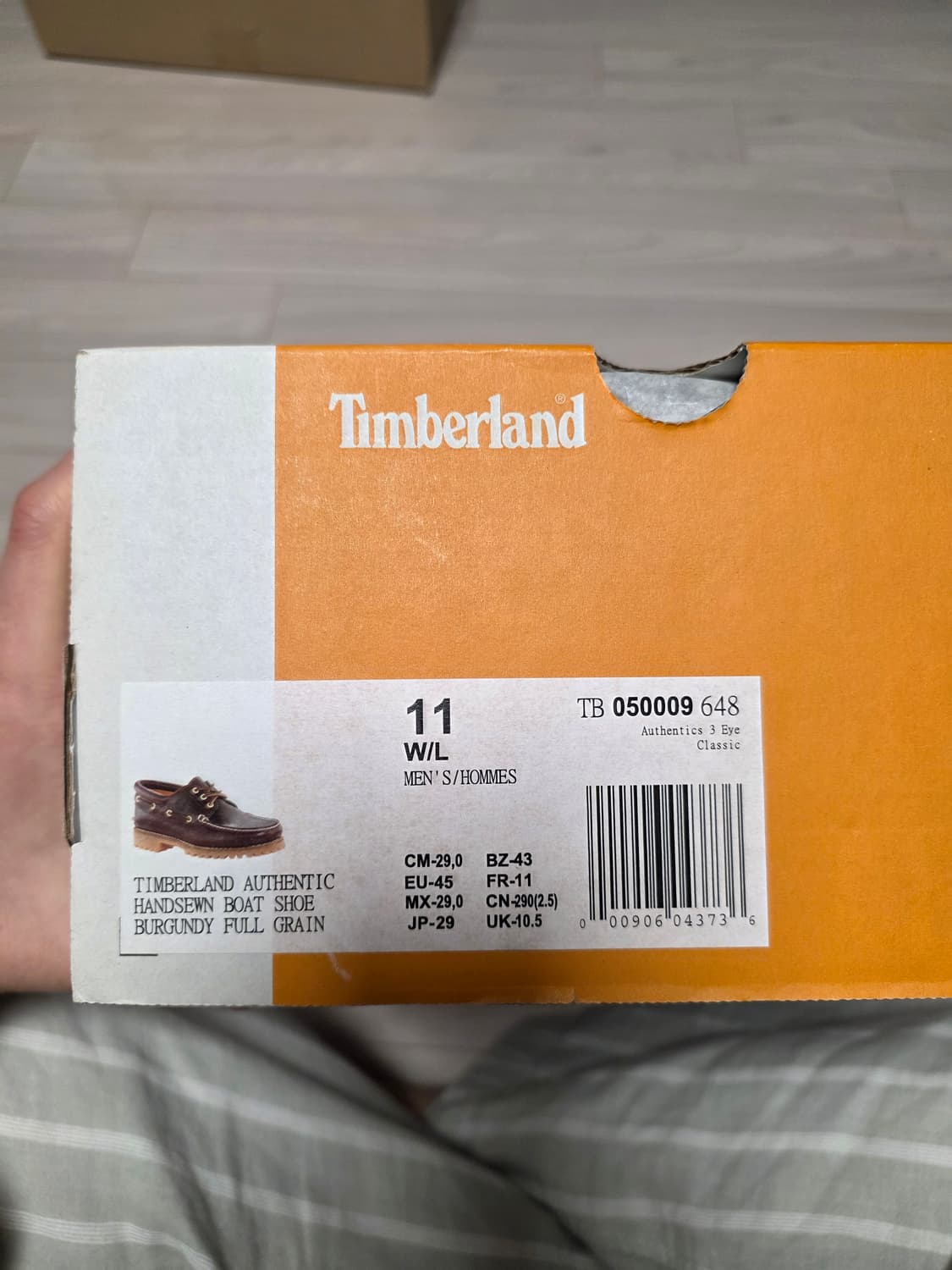 팀버랜드 3아이 보트슈즈 버건디 290 상품이미지4