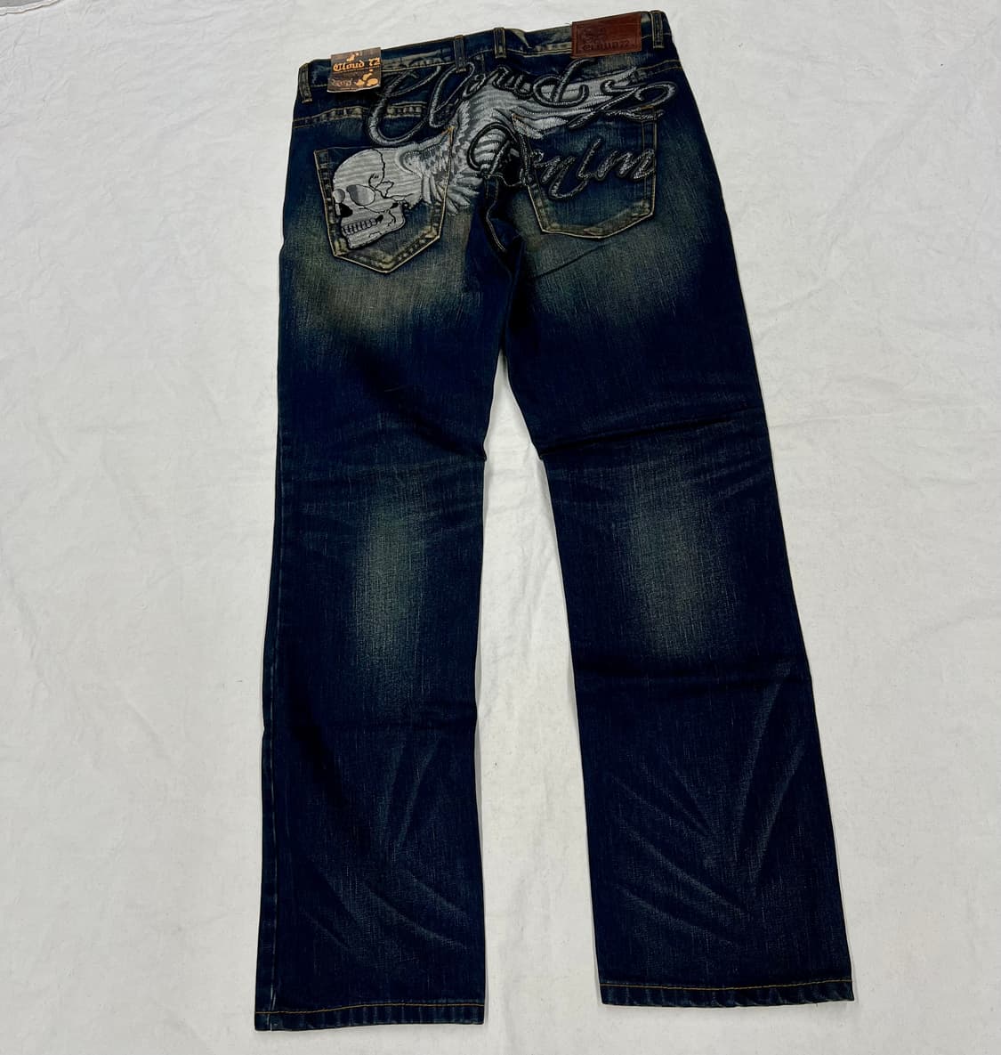 스컬윙 자수 데님 36 상품이미지6