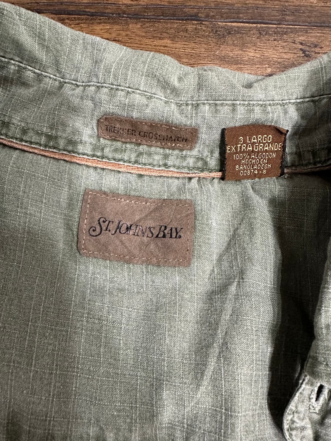 St. Johns Bay 카키색 남방 셔츠 L사이즈 데일리룩 새제품 상품이미지6