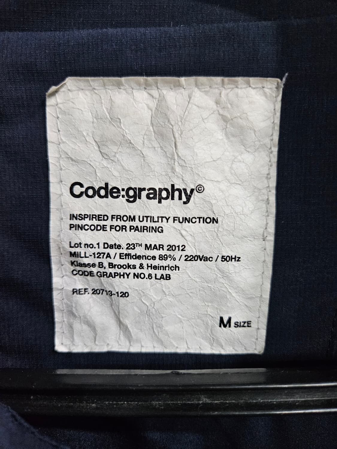 코드그라피 네이비 남성 오버핏 95~100 자켓  상품이미지3