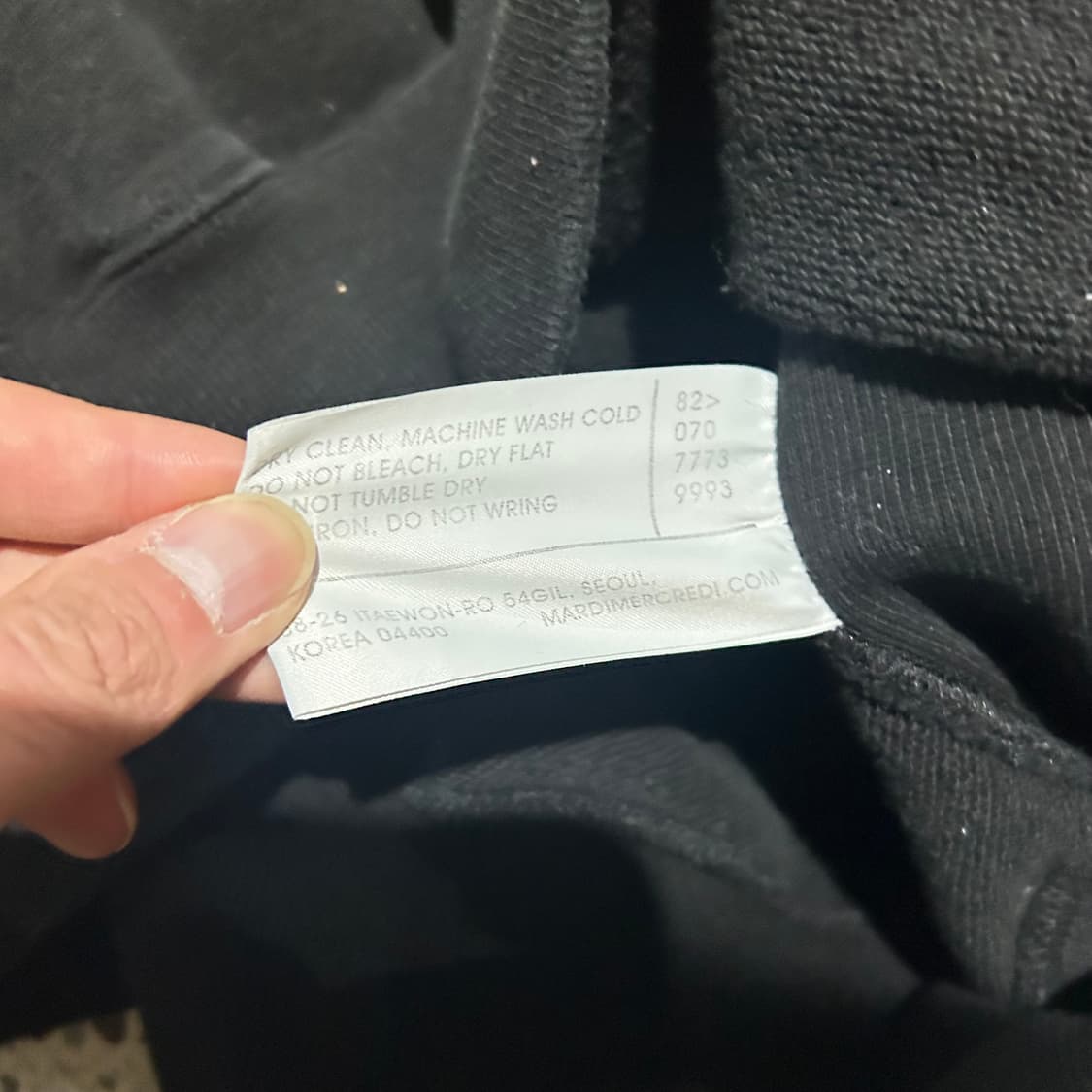 마르디 메크르디 블랙 맨투맨 상품이미지6