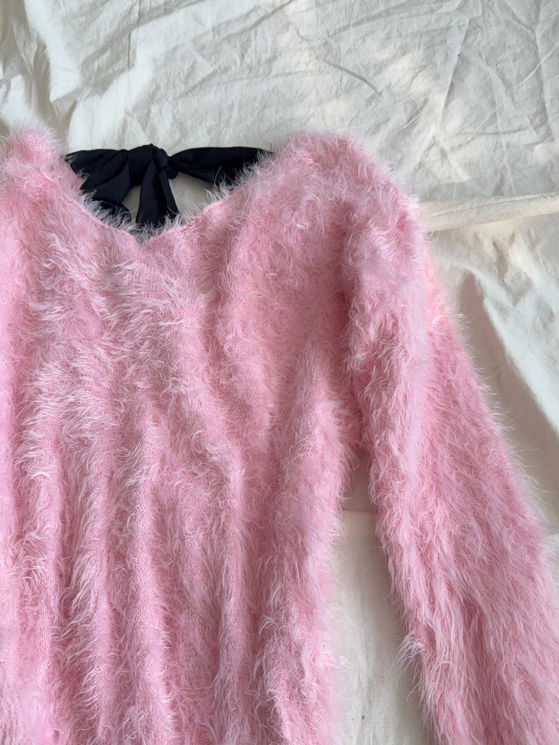 딸기우유 러블리 로걀 오네갸루 폭닥 퍼 원피스 상품이미지3