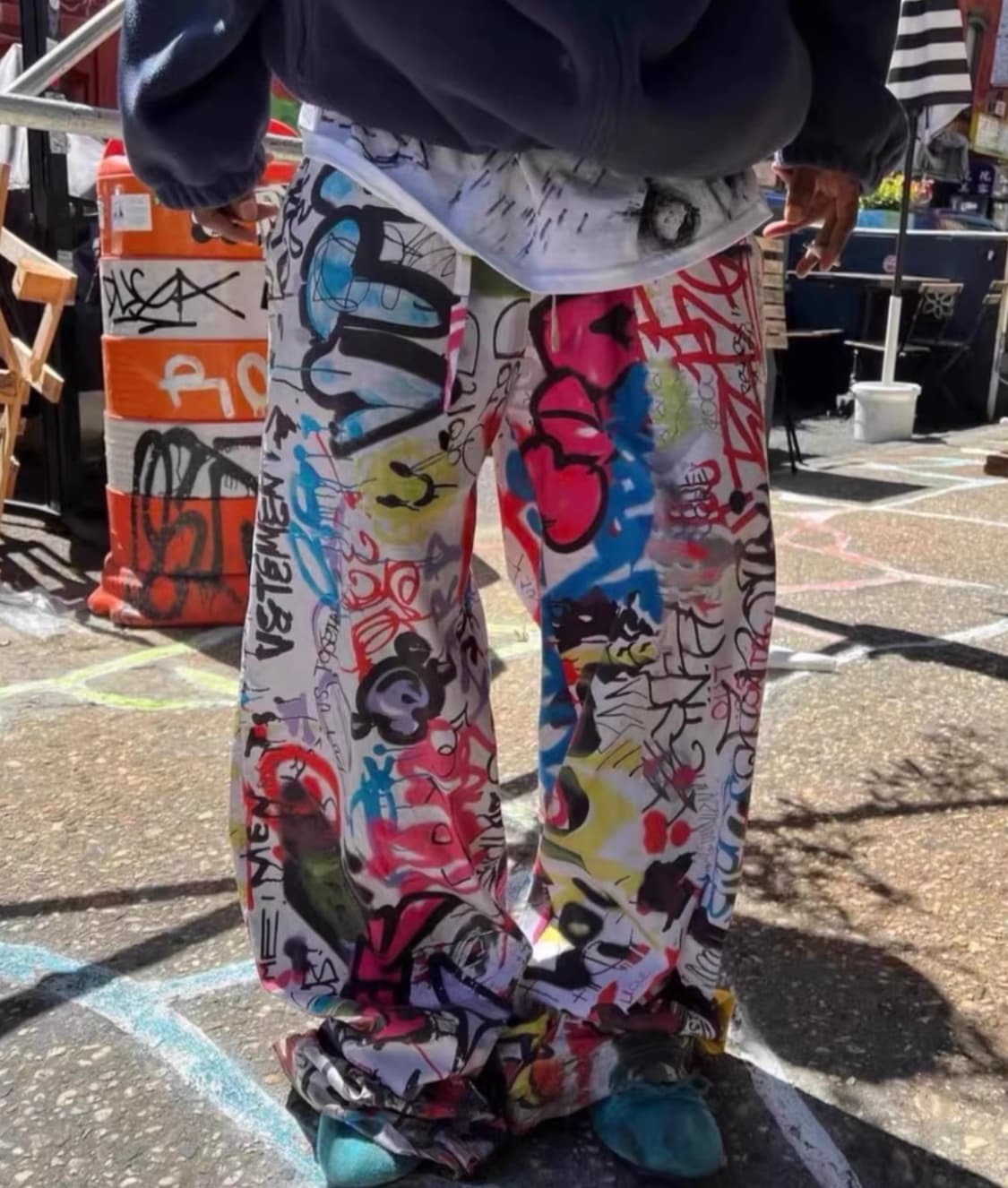 Vetements 배트멍 SS22 시즌 그래피티 파자마 트라우저 상품이미지2