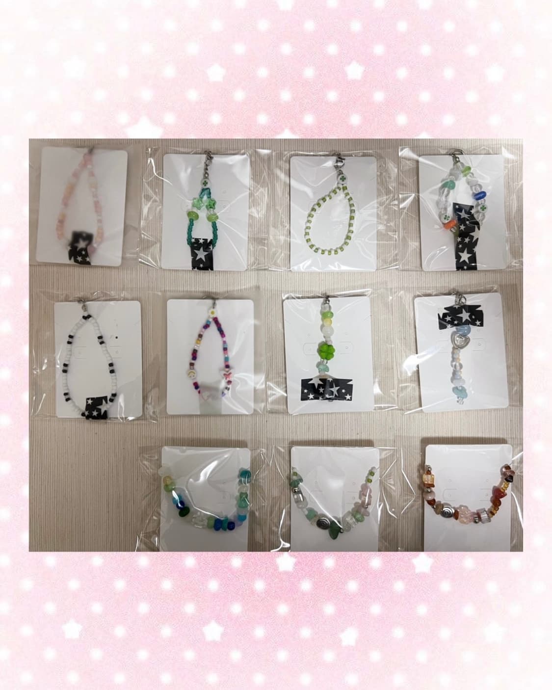 수제 비즈키링, 비즈팔찌 11개 일괄 묶음 판매 ꒰ঌ ⭐︎ ໒꒱ 상품이미지1