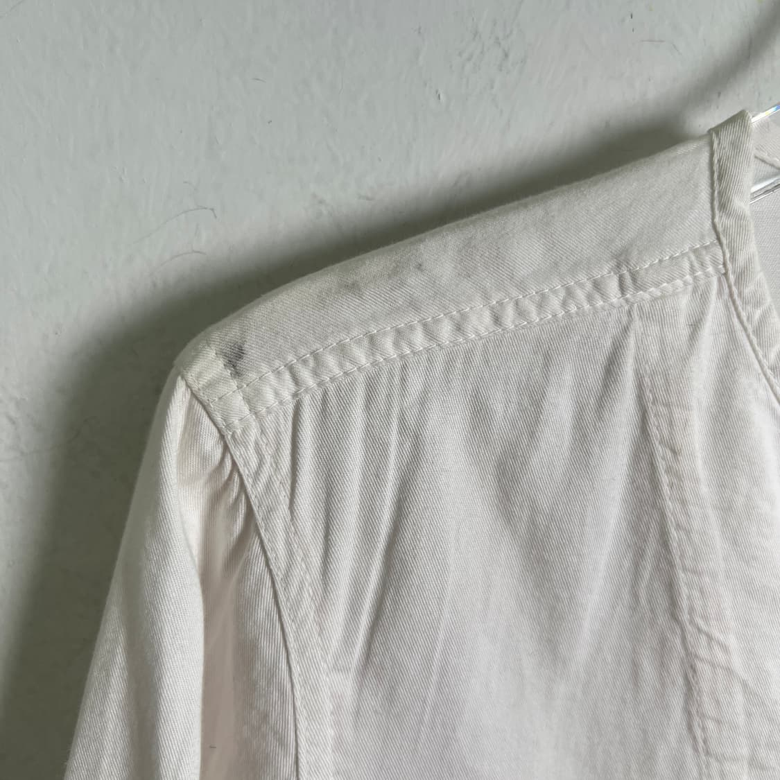 이세이미야케 플랜테이션 화이트 노카라 코튼 워크 자켓 M 상품이미지8