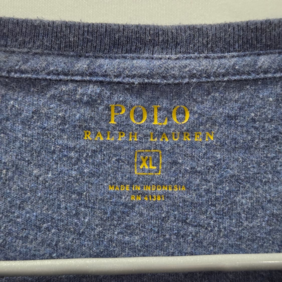 폴로랄프로렌 코튼 브이넥 반팔티 빈티지블루 XL  상품이미지3