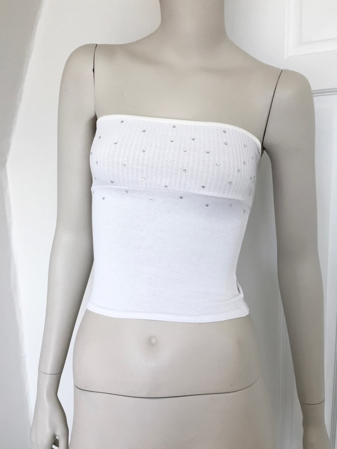 White Crystal Tube Top 상품이미지4