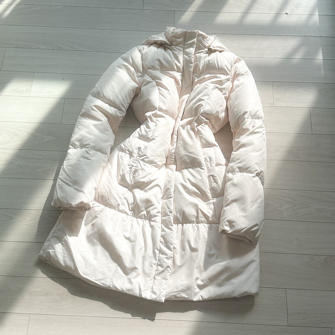 빈티지 핑크 리본 패딩 히메갸루 로걀 라떼 히메카지 헤이세이 발레코어 상품이미지2