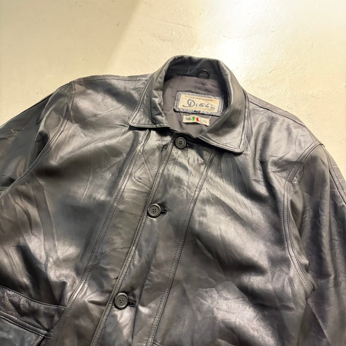 90s DISCO 빈티지 양가죽 자켓 XL 상품이미지4