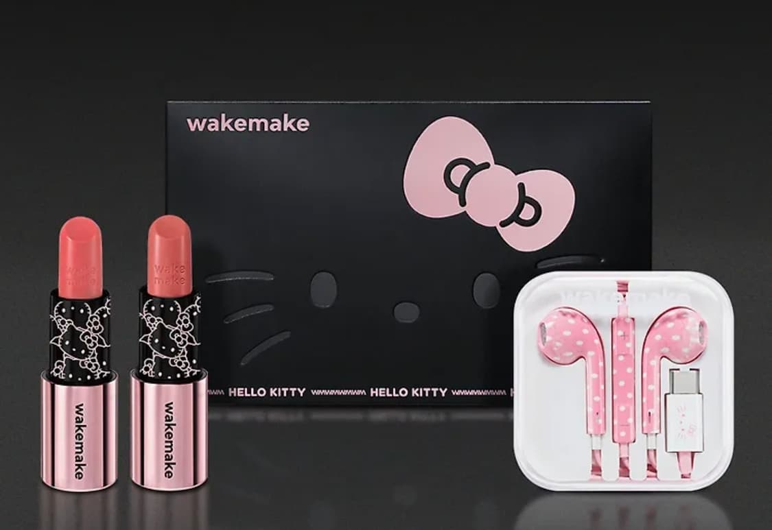 [미개봉] 웨이크메이크 헬로키티 이어폰 세트 상품이미지1