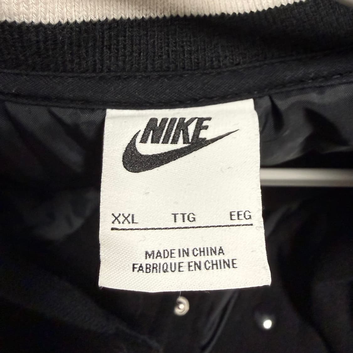 나이키 NSW 어센틱 바시티 울자켓 블루종 점퍼 블랙 XXL 상품이미지3