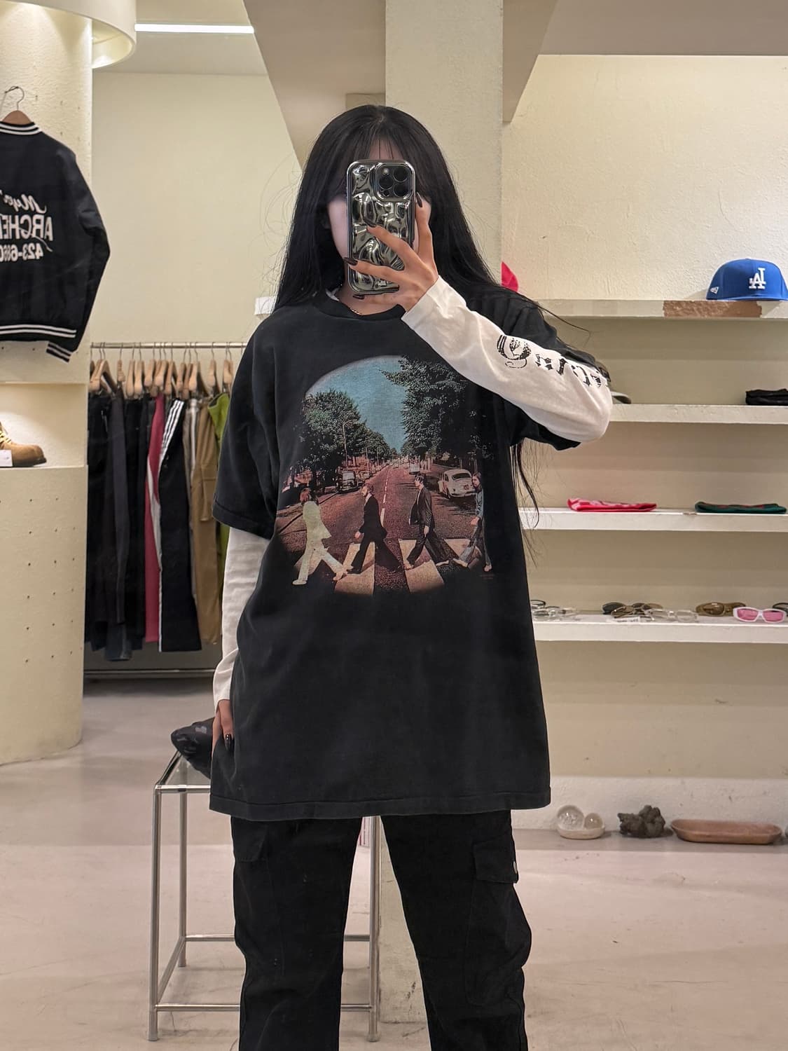 빈티지 비틀즈 앨범 프린팅 반팔 티셔츠 U1396 상품이미지1