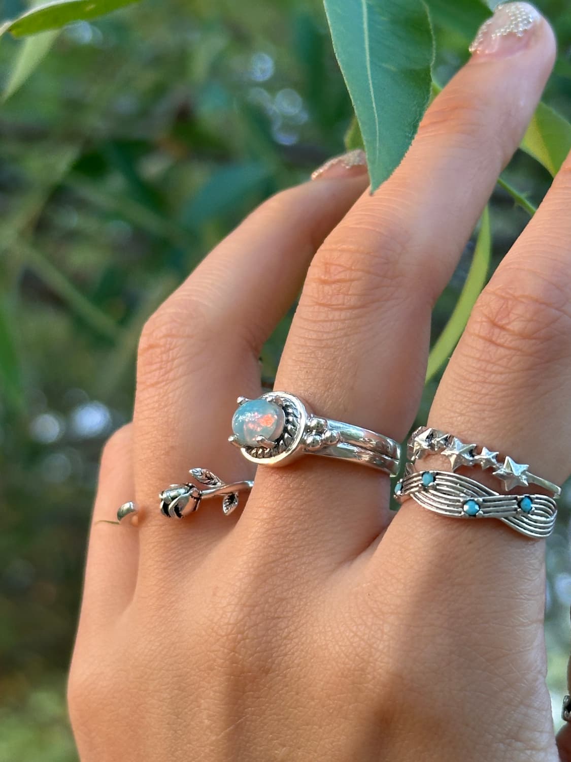 Aurora Opal 925Silver Ring  상품이미지1