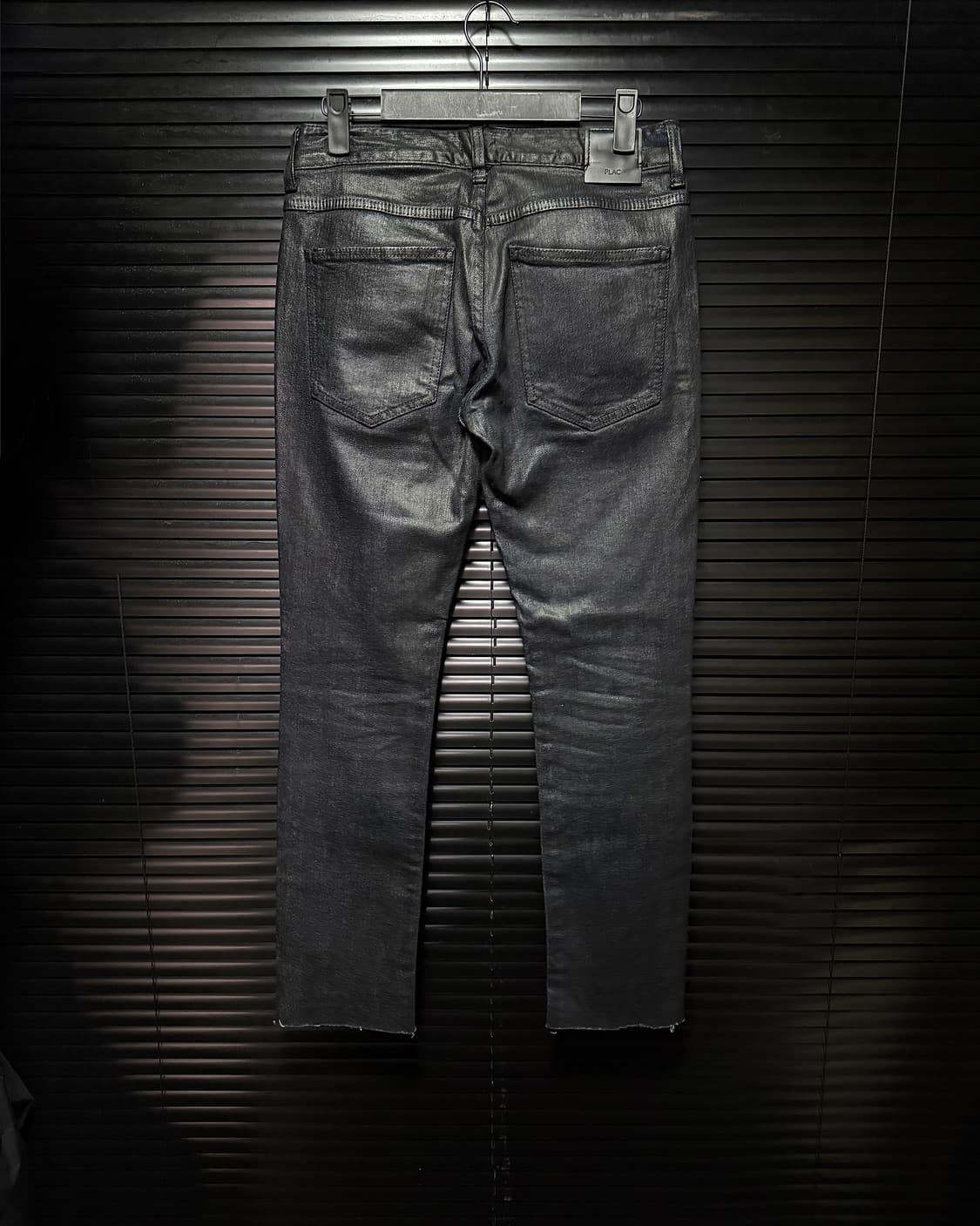 PLAC 플랙 진 블랙 데님 코팅진 검정 락시크 고스 펑크 락 갸루 29 상품이미지5