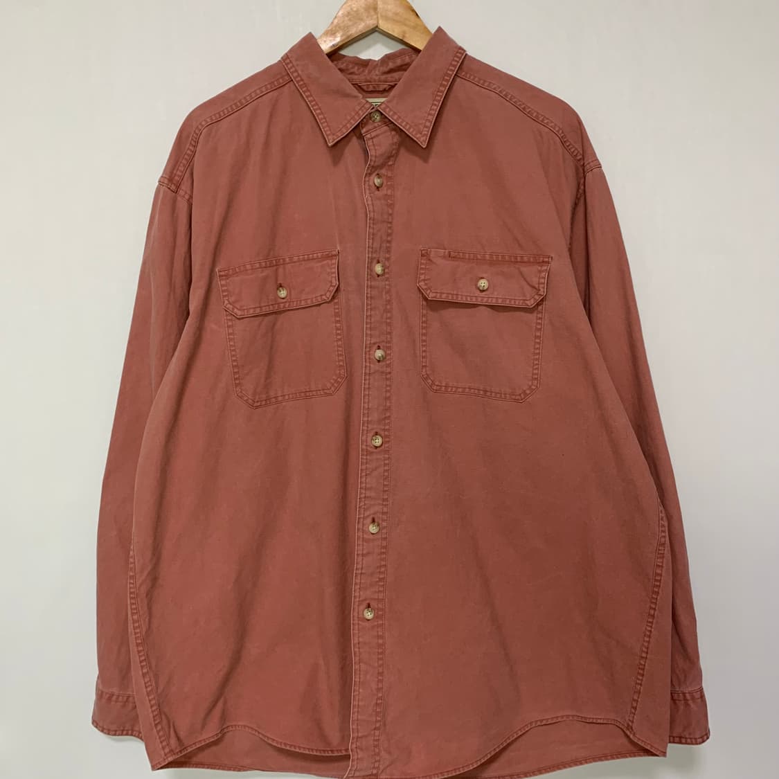 엘엘빈 인디핑크 빈티지 핑크 오버핏 셔츠 XL 상품이미지2