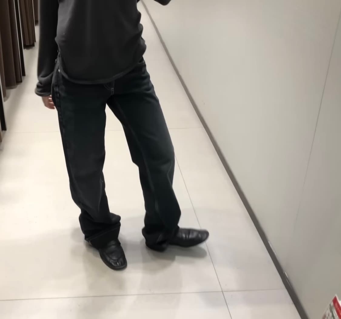 자라 일자핏 흑청 데님 상품이미지1