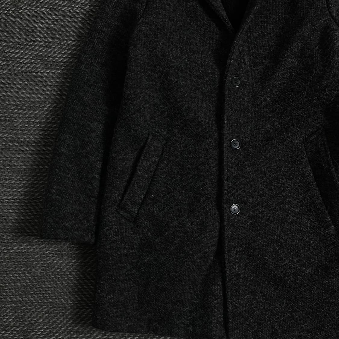 빈티지 트위드 오버핏 싱글 발마칸 코트y 3683 상품이미지4