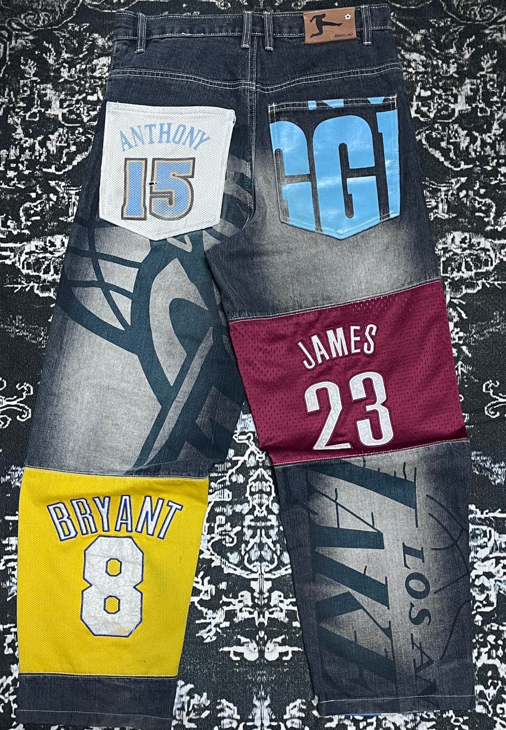 DIANLAO NBA 팀패치 올드스쿨 데님팬츠 30 상품이미지4