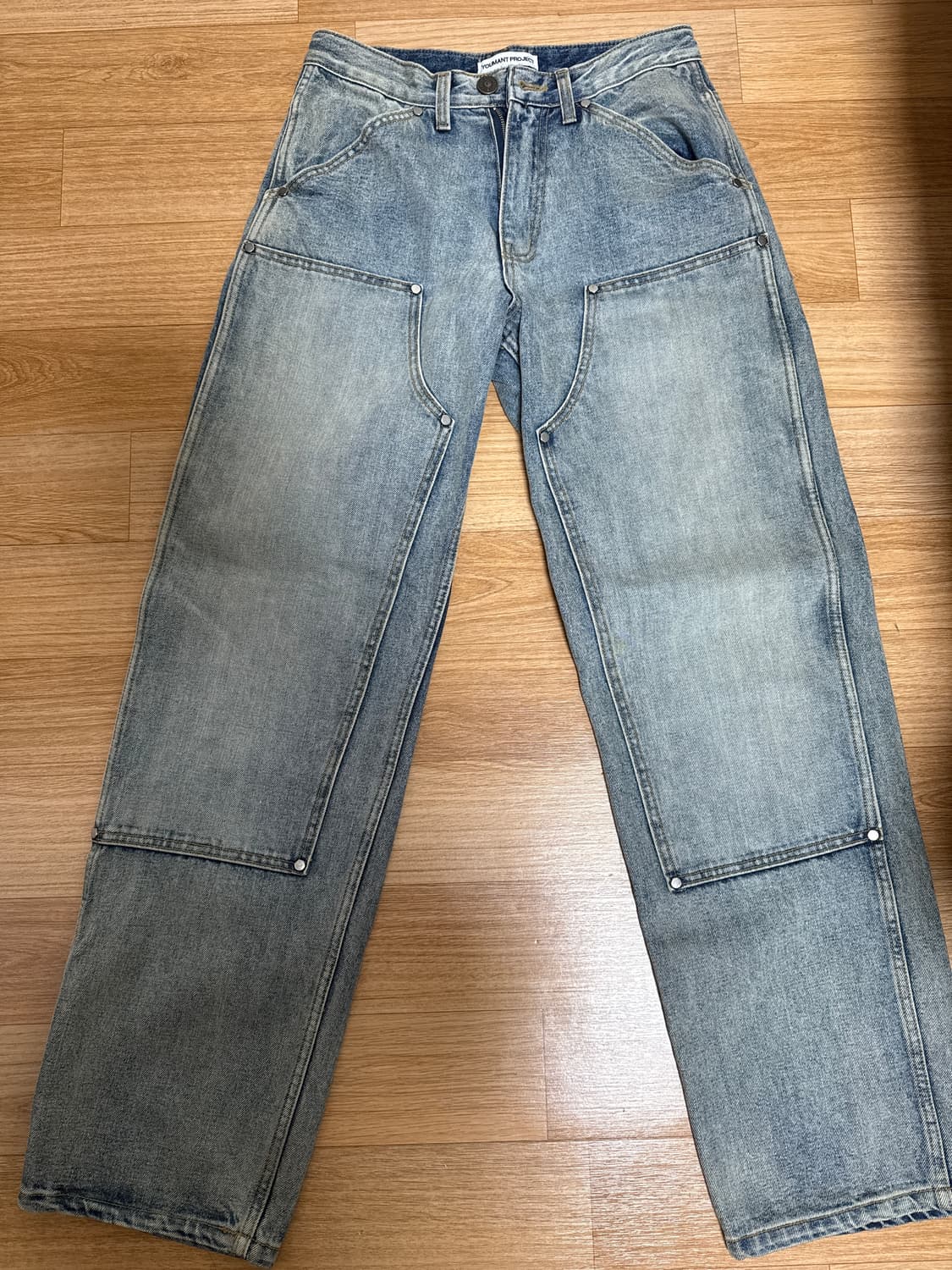 유먼트 더블니 데님 상품이미지2