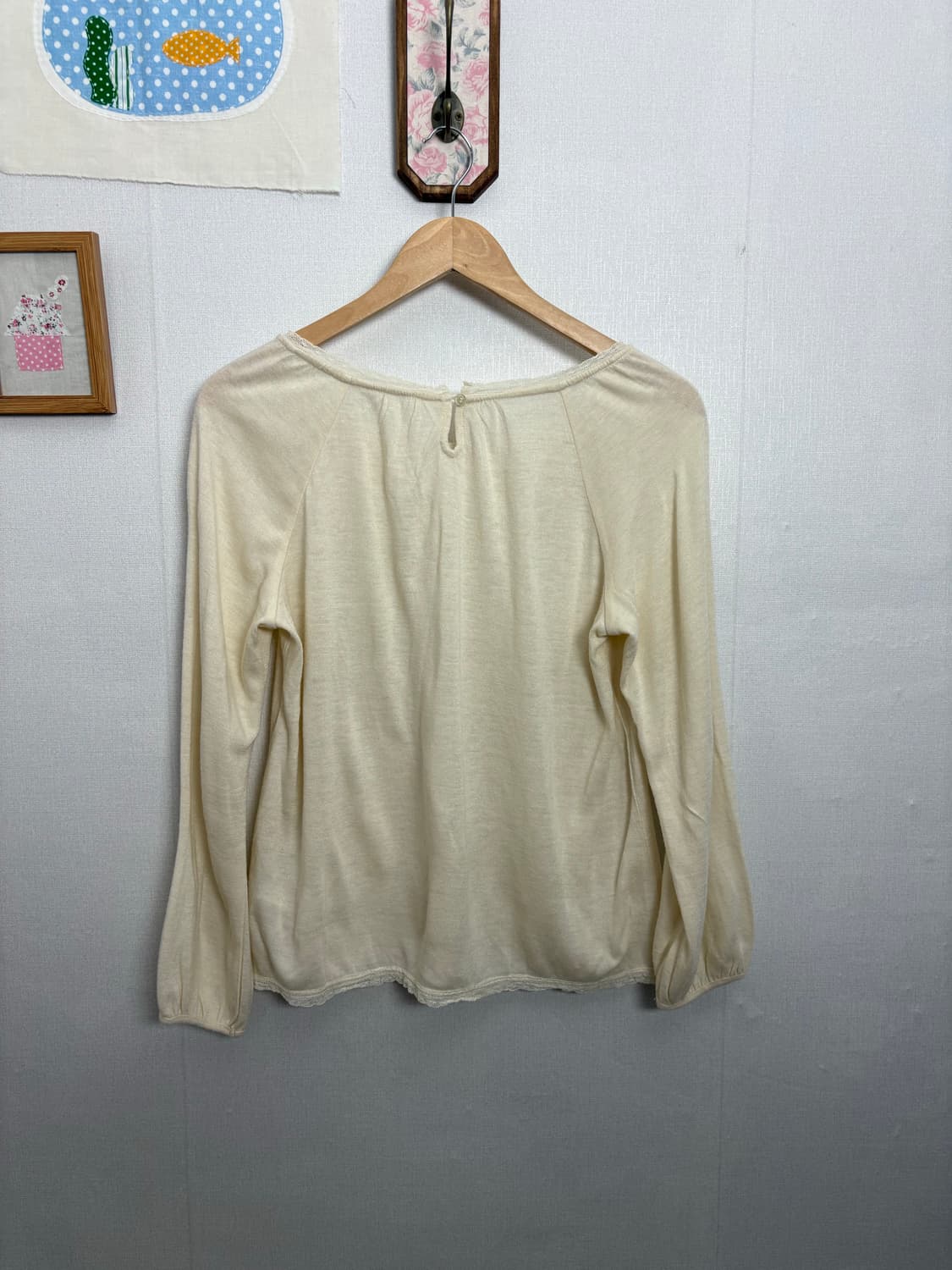 아이보리 레이스 니트 티셔츠 상품이미지9