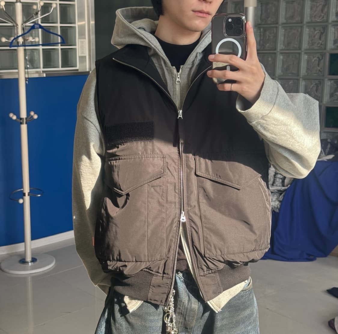 [M] 힌슨 Hinson 패딩 베스트 블랙 상품이미지4