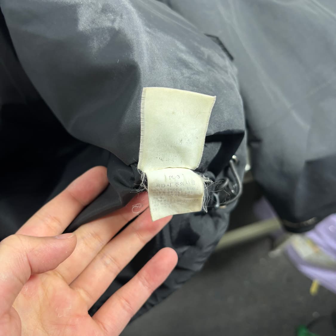 L 노스페이스 블랙 오버핏 후드탈부착 고어텍스 나일론 바람막이 상품이미지7