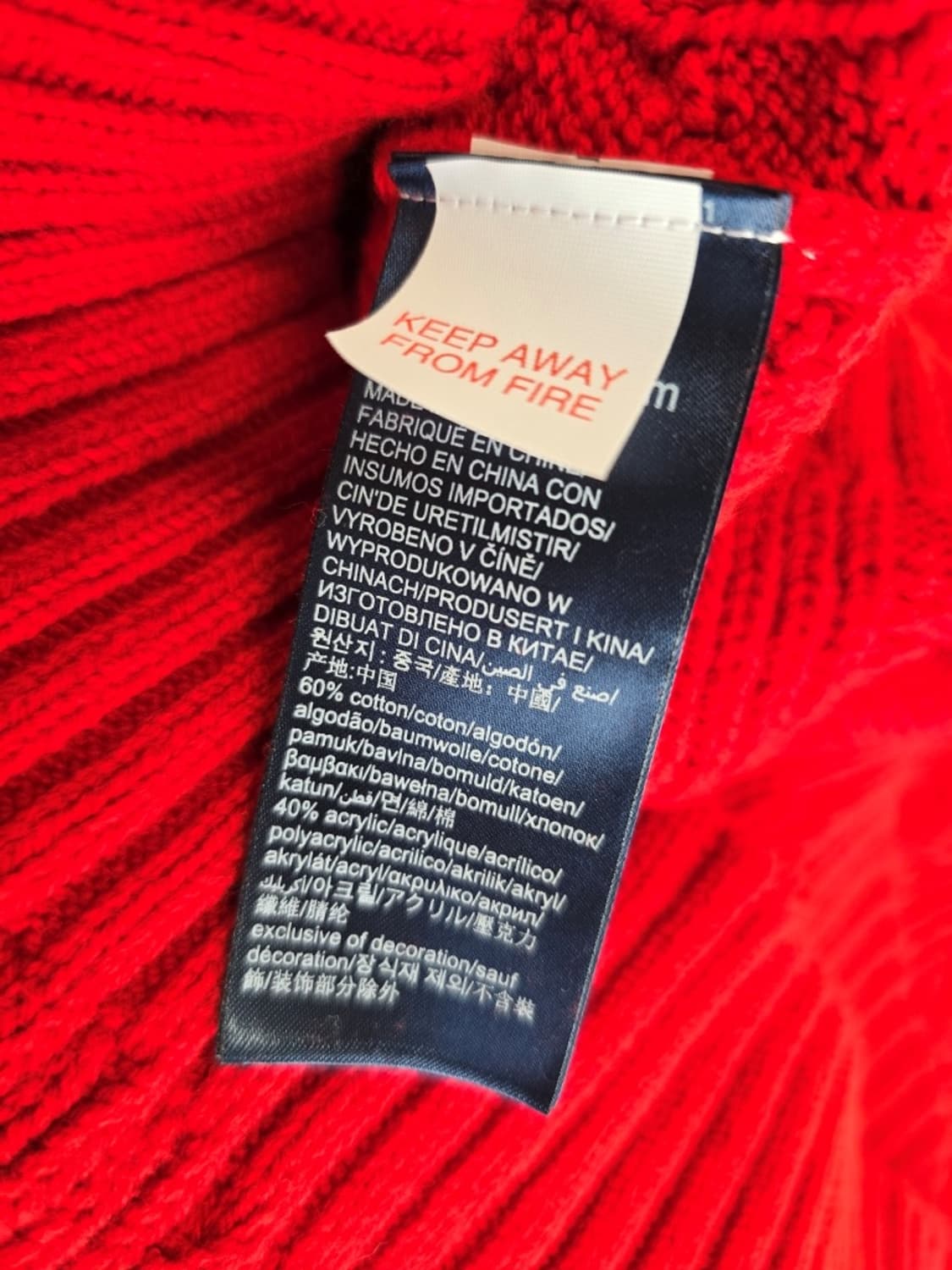 타미힐피거 케이블 스웨터 레드 (키즈 176) 상품이미지4