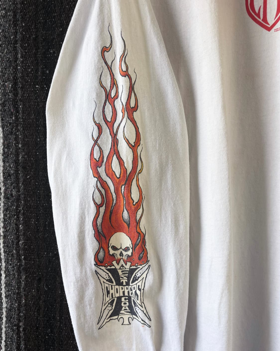 00s West Coast Choppers 플레임 스컬 롱슬리브 상품이미지5