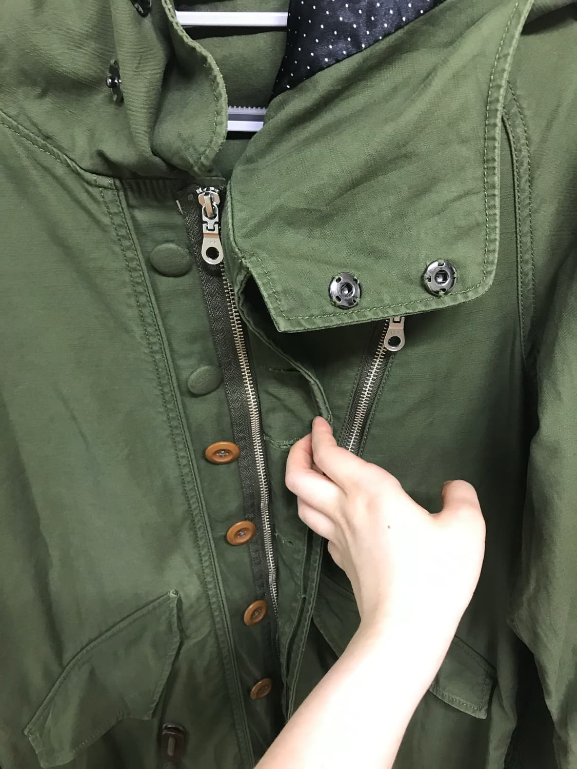 dot mori kaki field jacket 상품이미지5