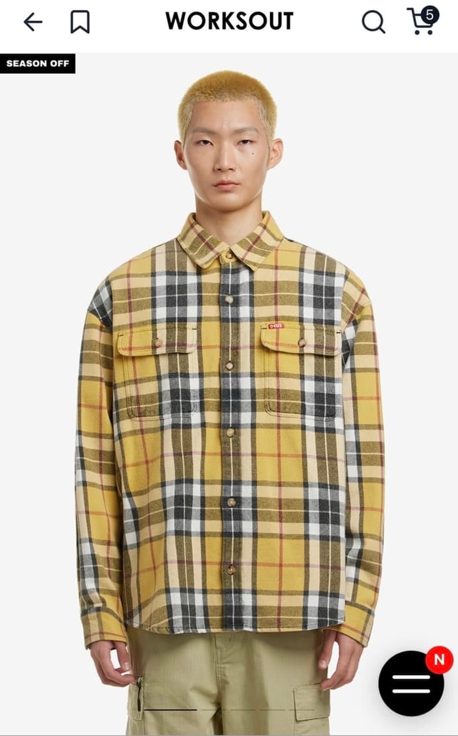 [L] 데우스 체크 셔츠  상품이미지4