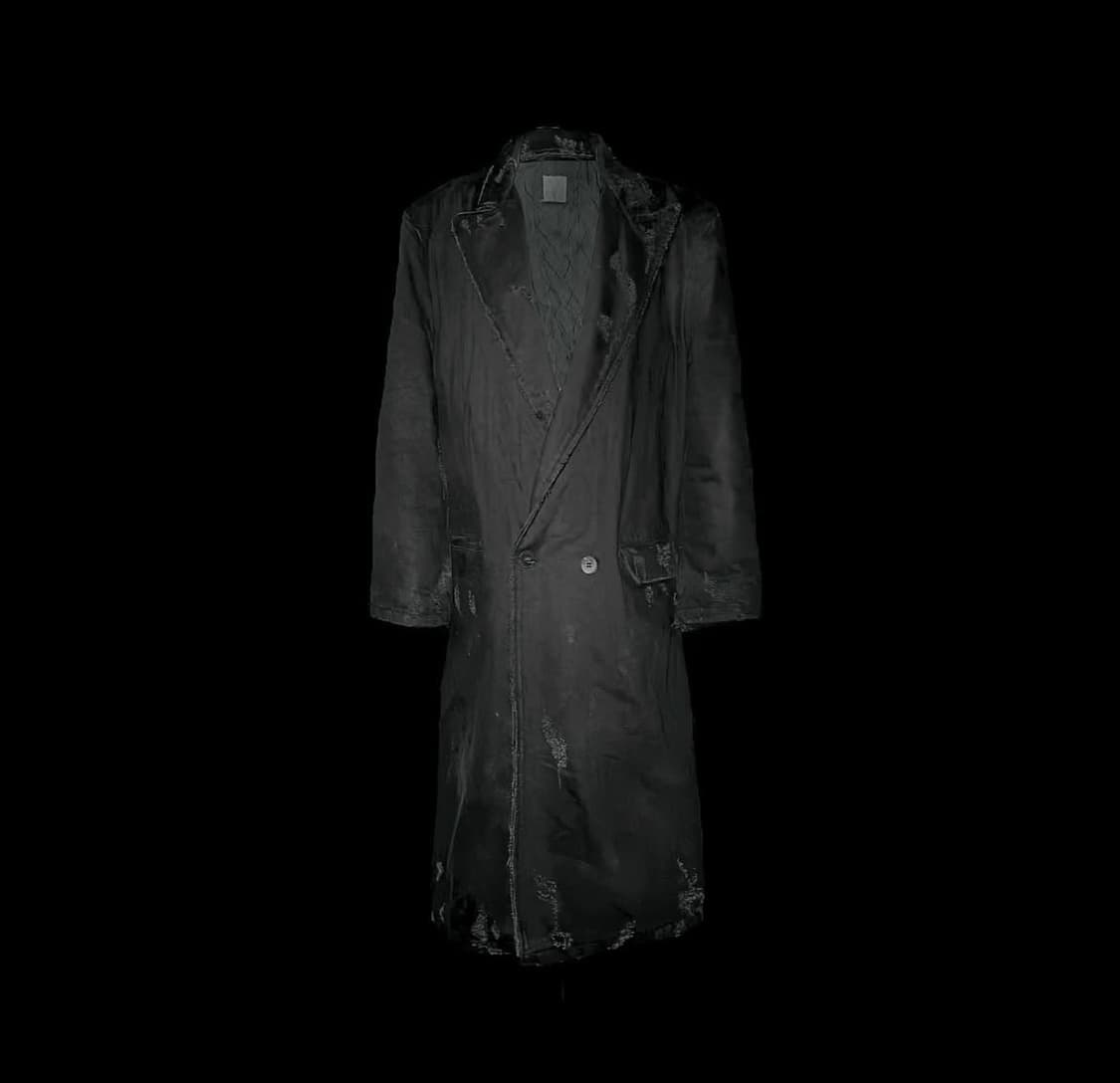 에모스탠스 클럽 디스트레스드 코트 2사이즈 블랙 상품이미지2