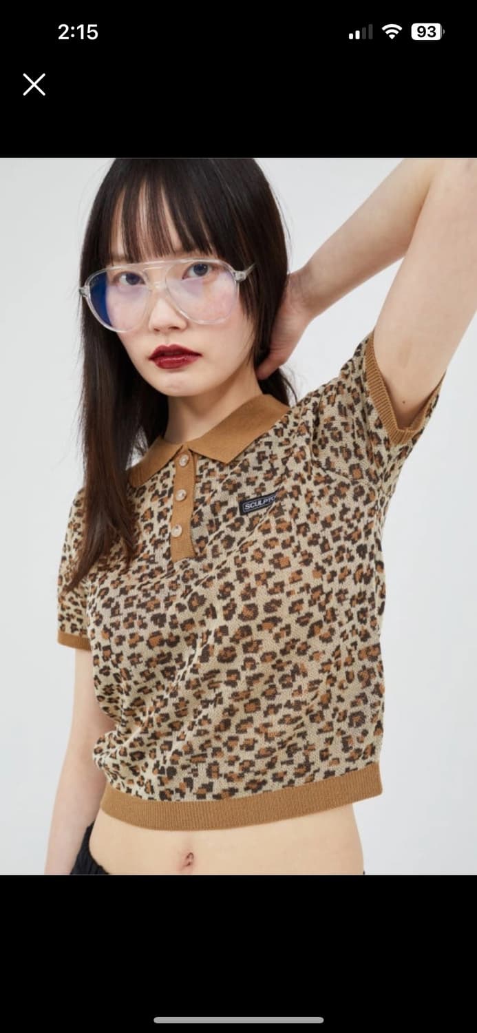 스컬프터 레오파드 크롭티 (서수진 착용) 상품이미지1