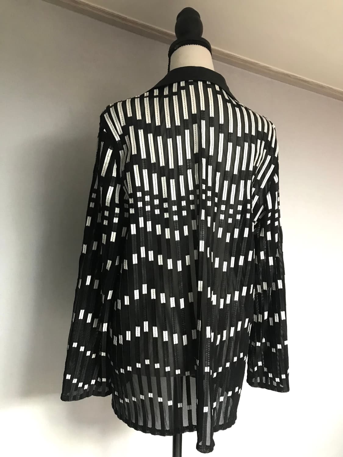 Pleated Mesh Shirt Cardigan 상품이미지4