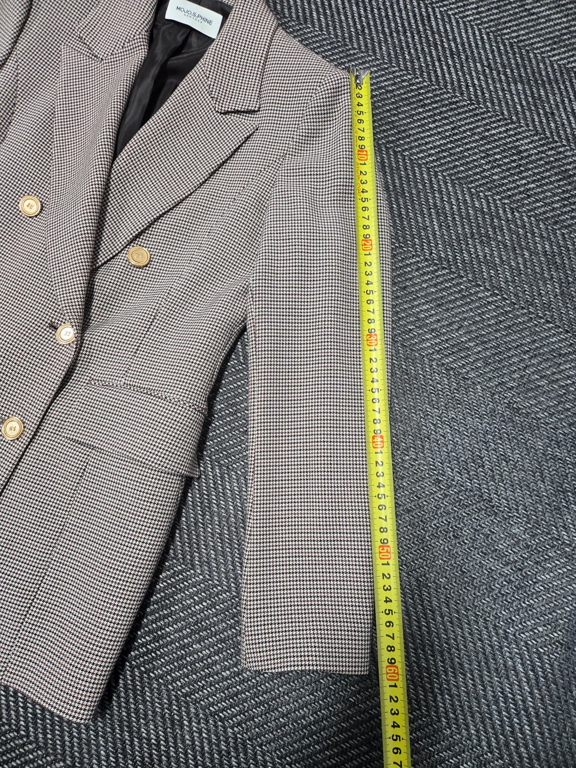 모조에스핀 MOJO.S.PHINE 더블 버튼 체크 자켓 상품이미지8