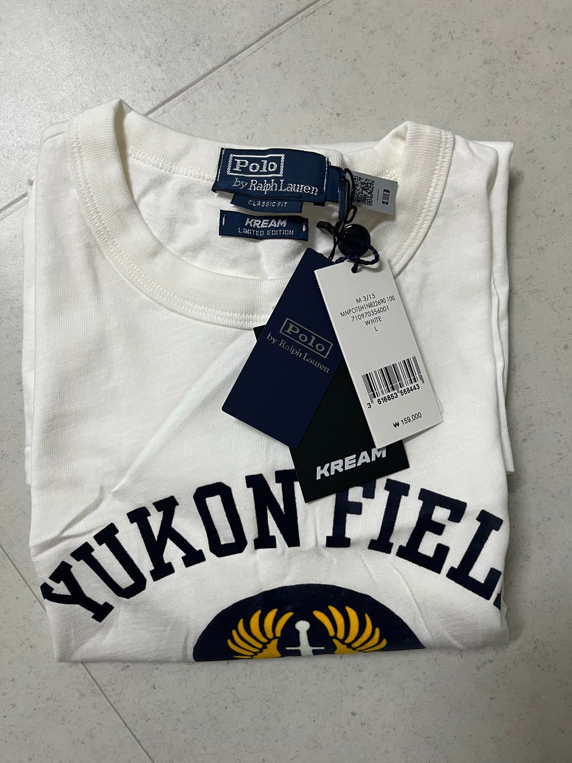 [L] 폴로 랄프로렌 / 유콘 필드 반팔티(크림 별주) 상품이미지3