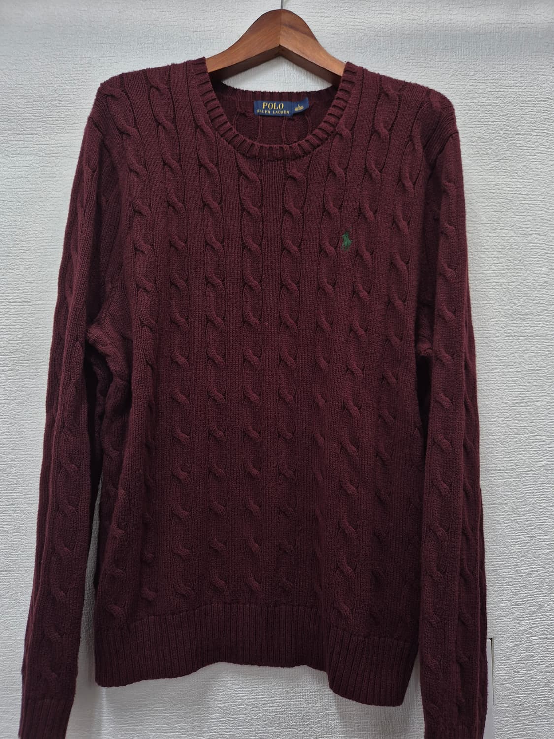 폴로 케이블 니트 버건디 / 103 (정품) 상품이미지1