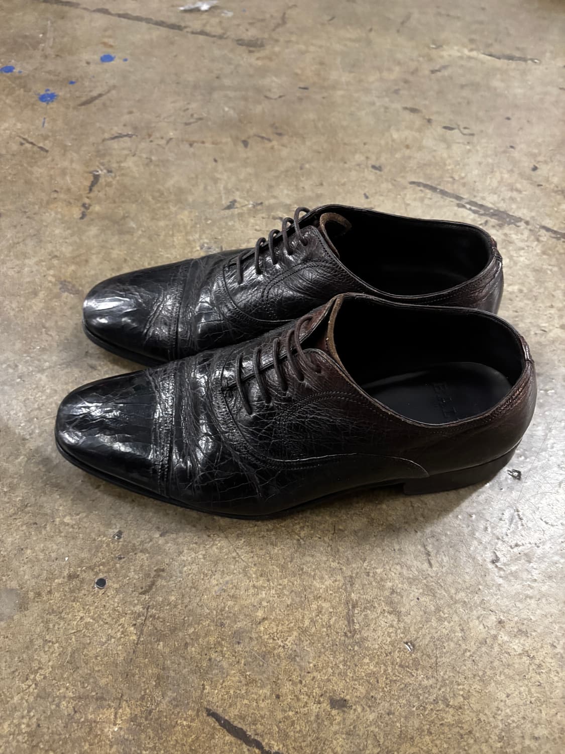 BALLY 악어 패턴 옥스포드 슈즈 260 상품이미지4