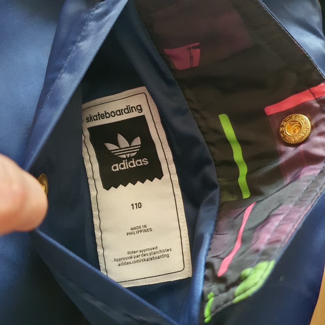 아디다스 스케이트보딩 양면 바시티 블루종 스테디움 트랙탑 항공 MA-1 상품이미지6