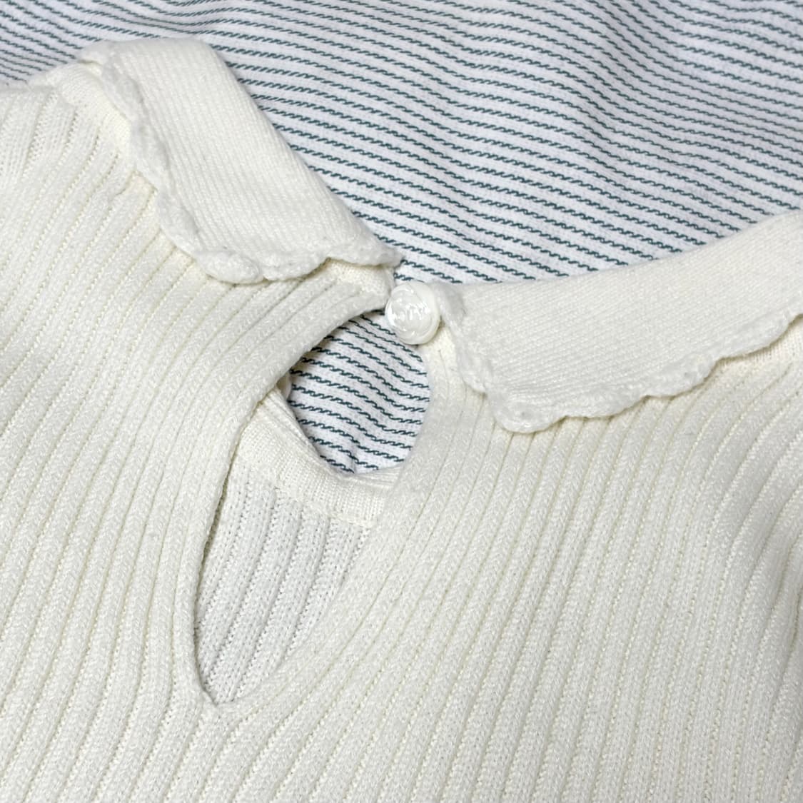 LIZ LISA 리즈리사 아이보리 레이스 프릴 니트 상품이미지3