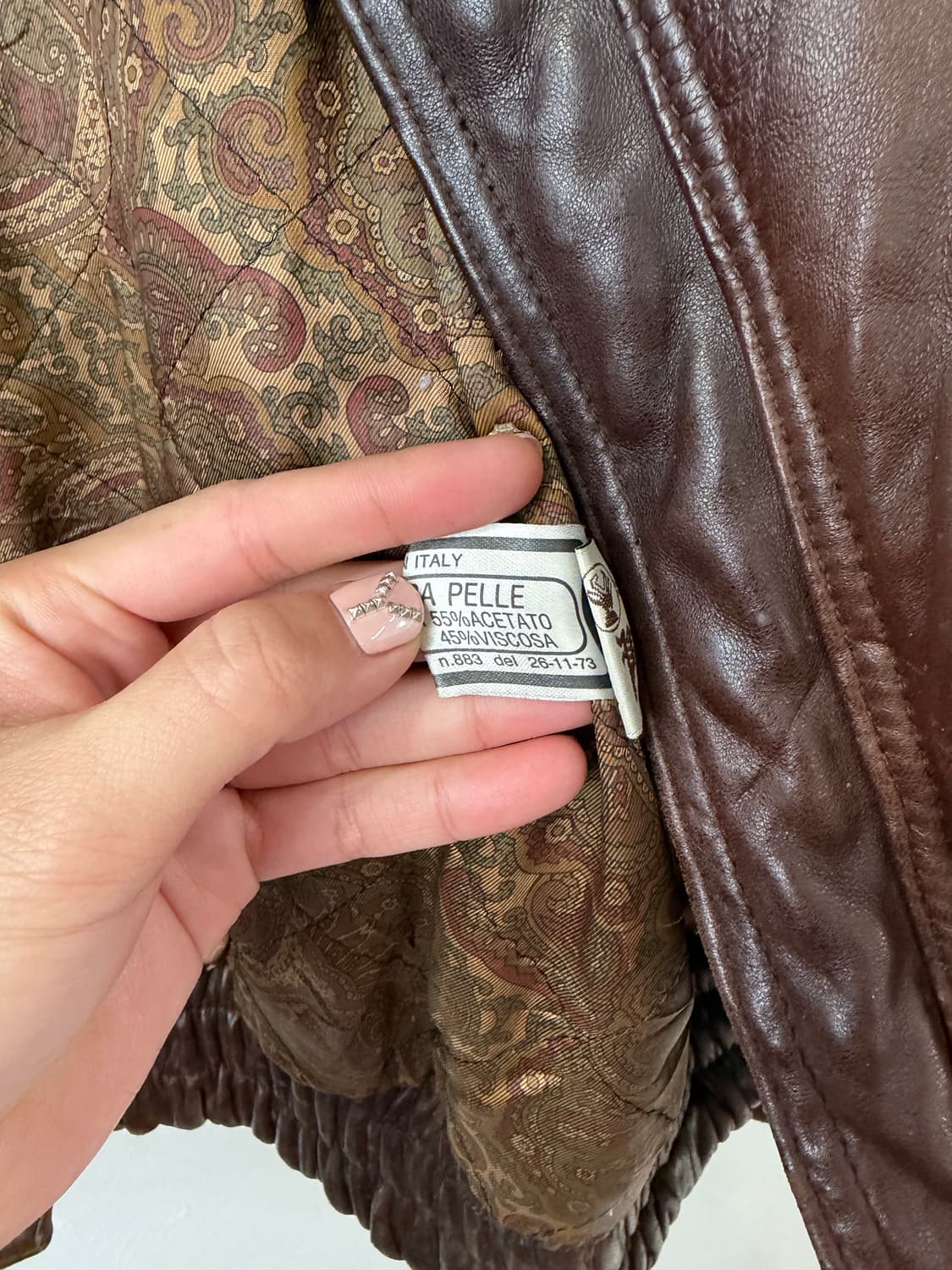 80s 이태리 카고 레더 봄버 자켓 상품이미지8