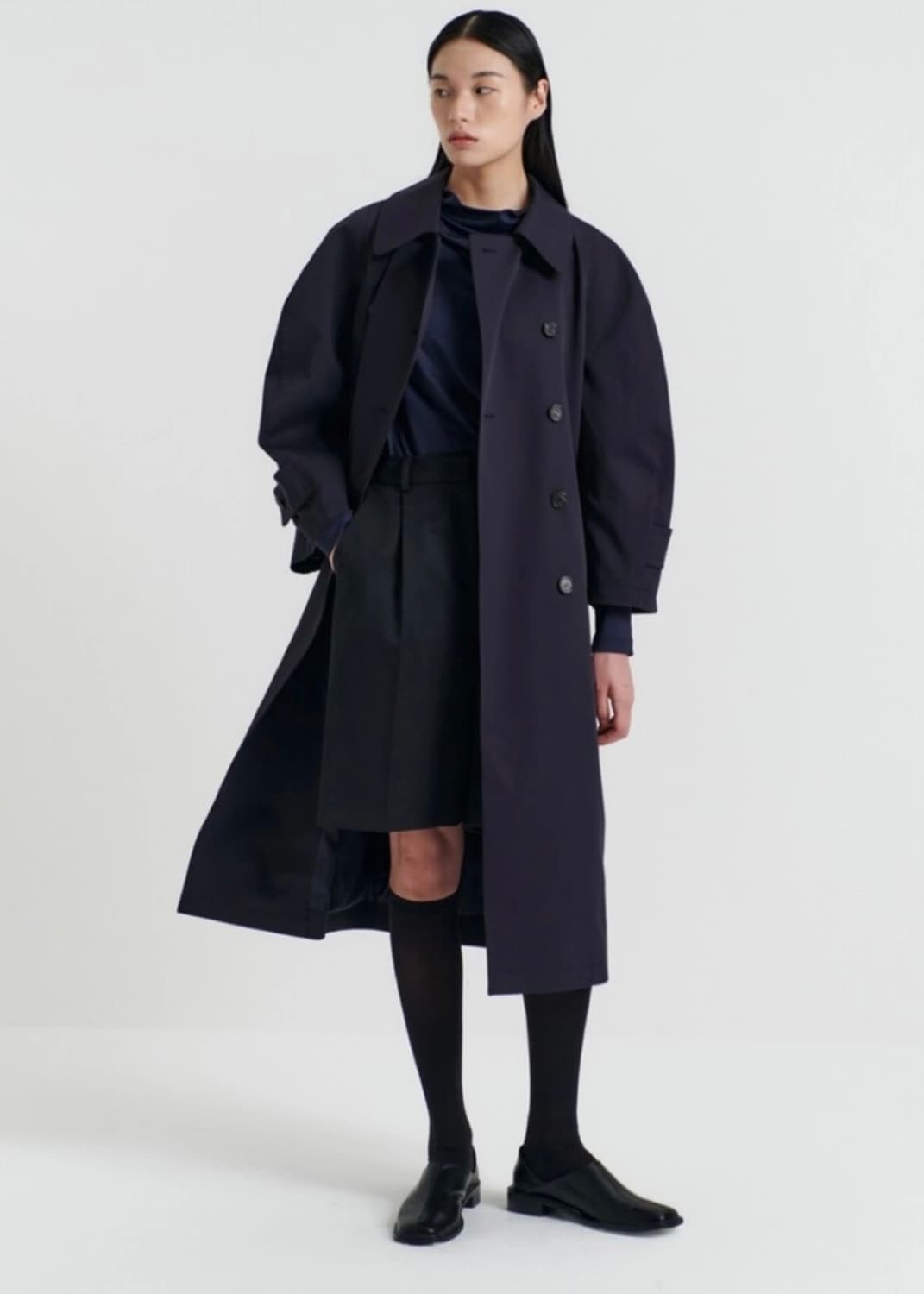 이아 EAAH FONTE TRENCH COAT (NAVY) S사이즈 상품이미지3