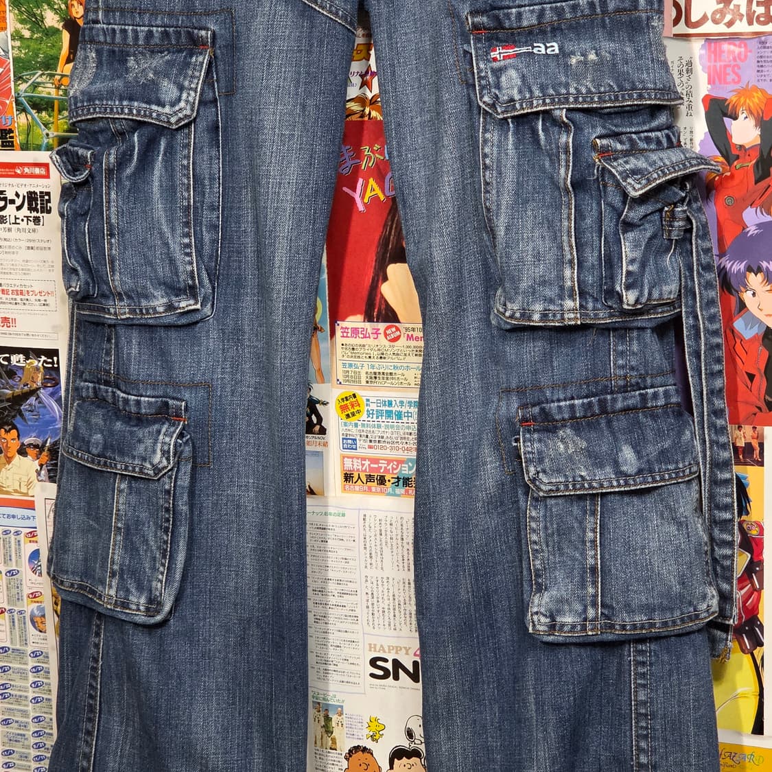 빈티지 멀티포켓 데님 카고 와이드 팬츠  상품이미지5