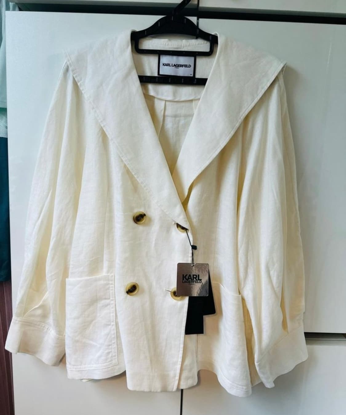 칼 라거펠트 화이트 린넨 자켓 상품이미지1