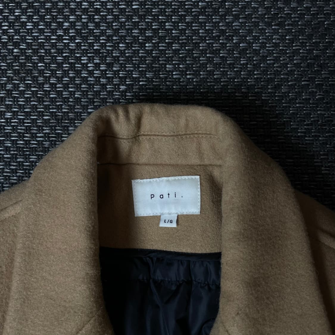 PATI 베이지 울 싱글 코트 L 상품이미지4