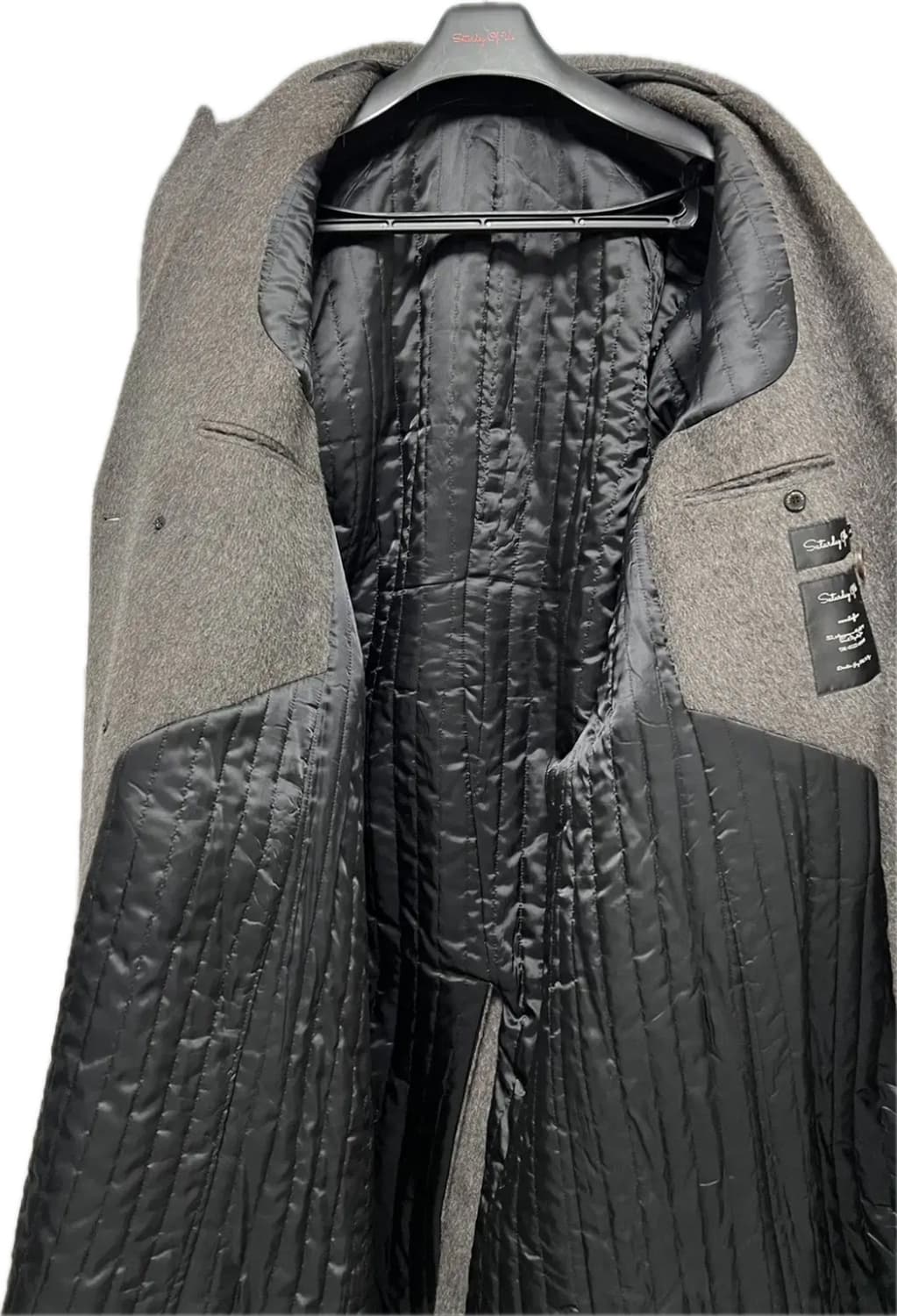 [M] STU 21FW Hairy Half Double Coat Grey 상품이미지5