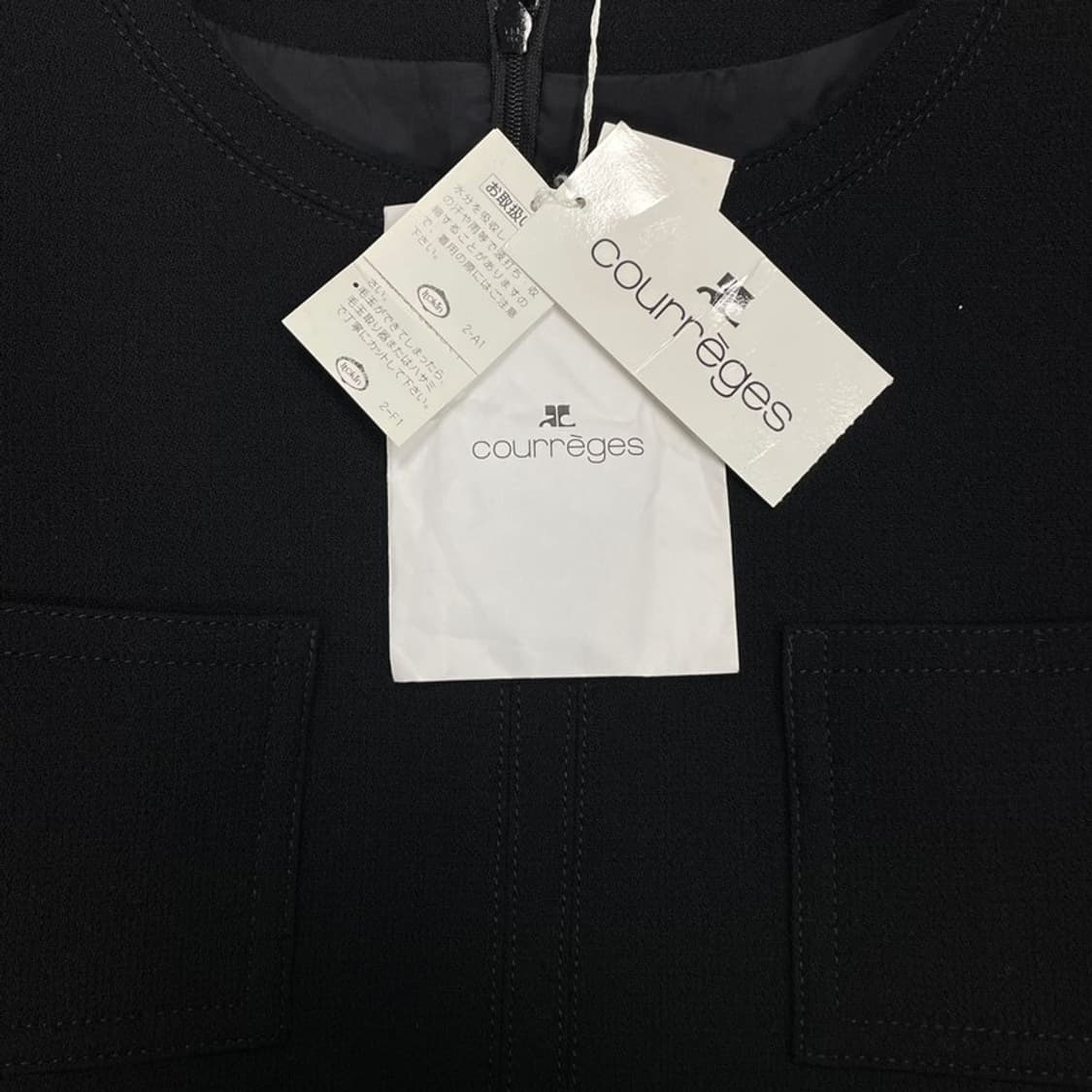 꾸레쥬 모직 블랙 원피스 v0140 상품이미지6