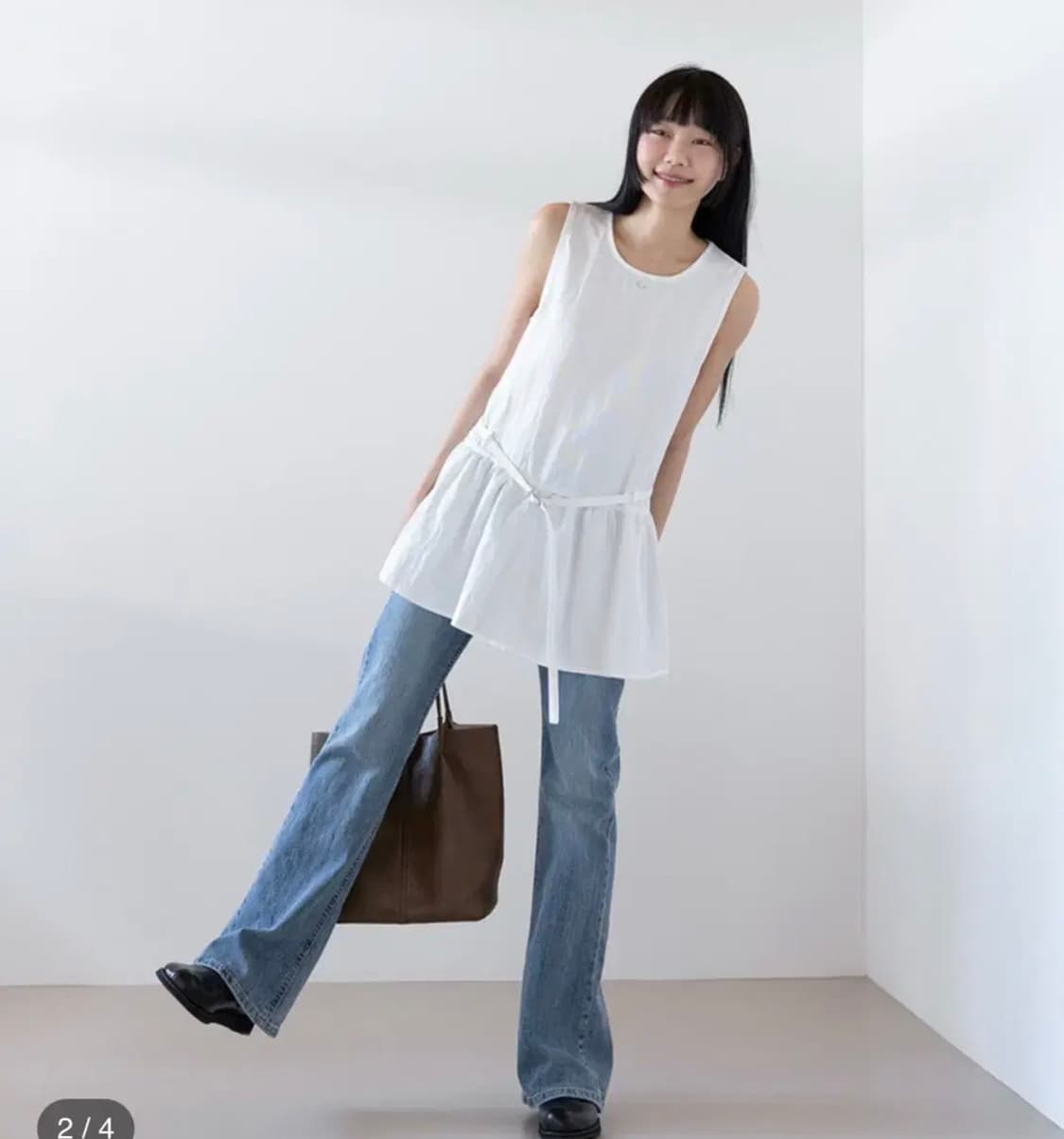 3.3필드트립 슬리브블라우스(벨트세트) 상품이미지1